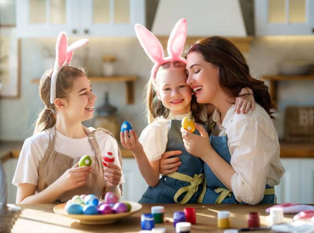 istock happy family at Easter 1474557419