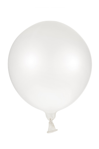 White balloon isolated on white background