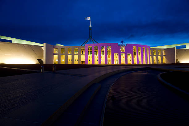 istock Parliament House Canberra at dusk 147457381