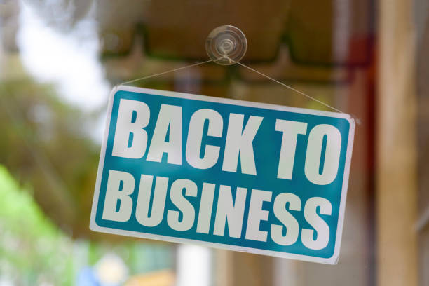istock Back to business sign 1474576170