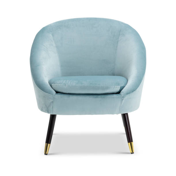 istock quilted fabric classical art deco style armchair on decorative brass legs isolated on white background with clipping path. Front view, series of furniture 1474584178