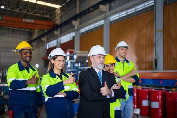 istock Engineer at metal sheet factory. 1474587224