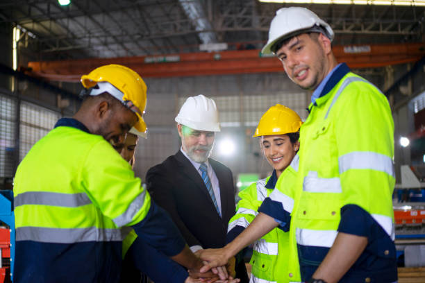 istock Engineer at metal sheet factory. 1474587260