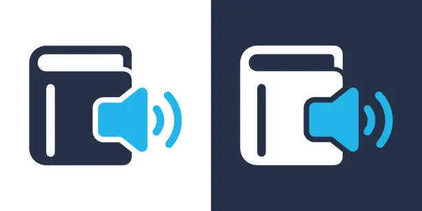 Vector illustration of Audiobook icon. Solid icon vector illustration. For website design, logo, app, template, ui, etc.