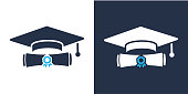istock Graduation icon. Solid icon vector illustration. For website design, logo, app, template, ui, etc. 1474589460