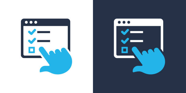 ikona testu online. ilustracja wektorowa z ikoną bryły. do projektowania stron internetowych, logo, aplikacji, szablonu, interfejsu użytkownika itp. - kwestionariusz stock illustrations