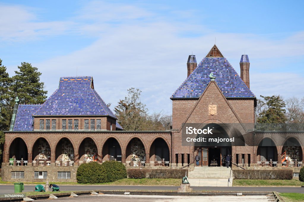 Building of the mortuary in Debrecen city Arch - Architectural Feature Stock Photo