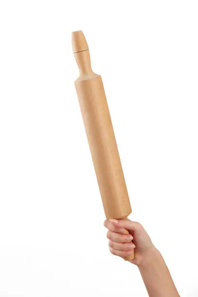 Woman Holding Rolling Pin