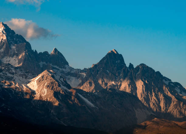 istock Snowy mountains at dusk 1474592974