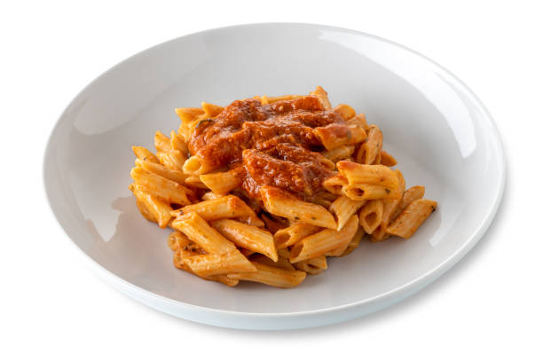 istock Pasta penne rigate with tomato sauce 1474601608