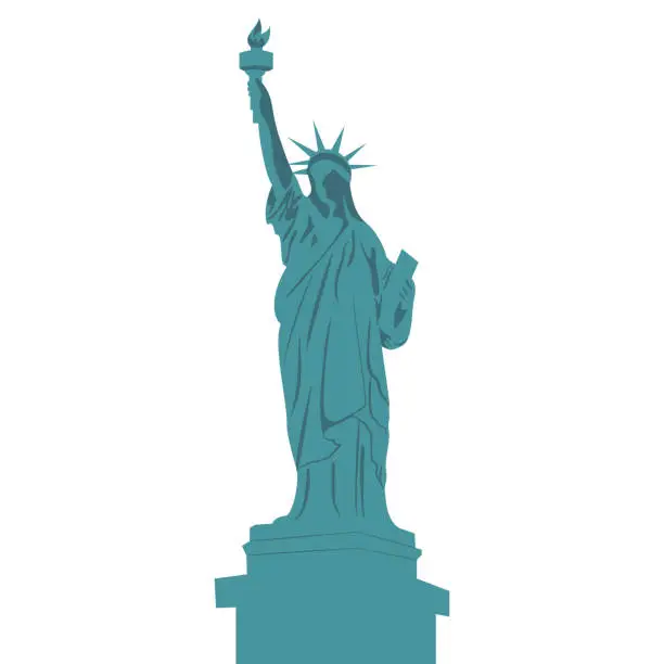 Vector illustration of silhouette of Statue of Liberty