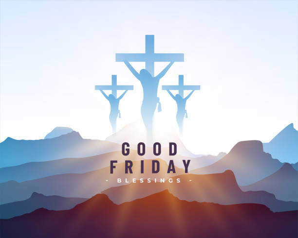 good friday religious background for spiritual faith and belief vecor good friday religious background for spiritual faith and belief vector good friday stock illustrations