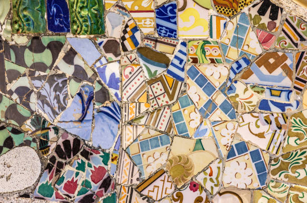 istock Broken glass mosaic tile decoration 1474611777