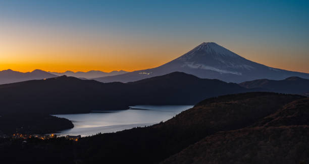 istock Mountain Lake with Mt. Fuji after Sunset 1474615420