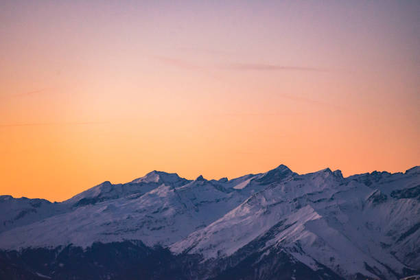Sunset over Mountains in Switzerland