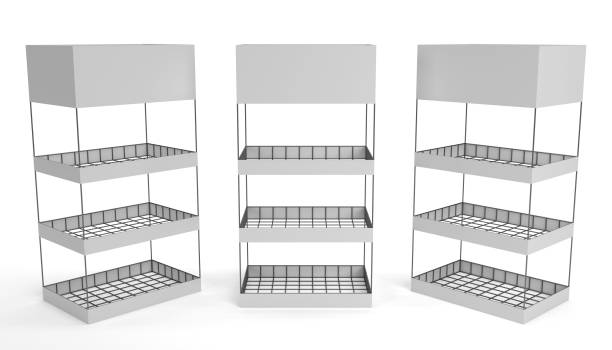 istock Big PDQ Display, Empty Packaging Display  With 3 Different Angles, Point Of Sale Display. 3D Render 1474624623