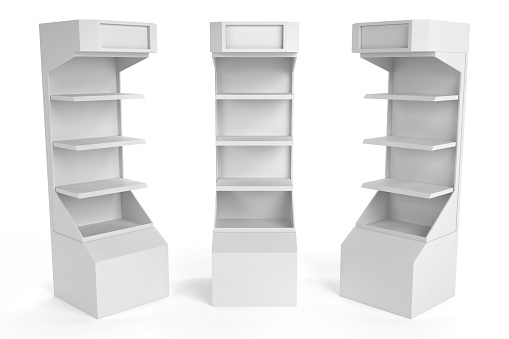 Large Pdq In Store Big Pdq Display Empty Packaging Display With 3 Different Angles 3d ...