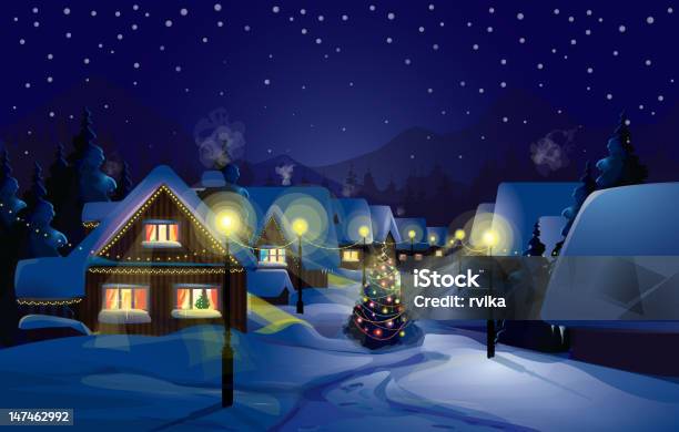 ベクトルのクリスマス冬 Landscapemerry ます - クリスマスのベクターアート素材や画像を多数ご用意 - クリスマス, 村, 都市