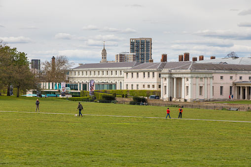 UK, London - 05 April 2019: Royal Observatory, Greenwich, situated on a hill in Greenwich Park in south east London.