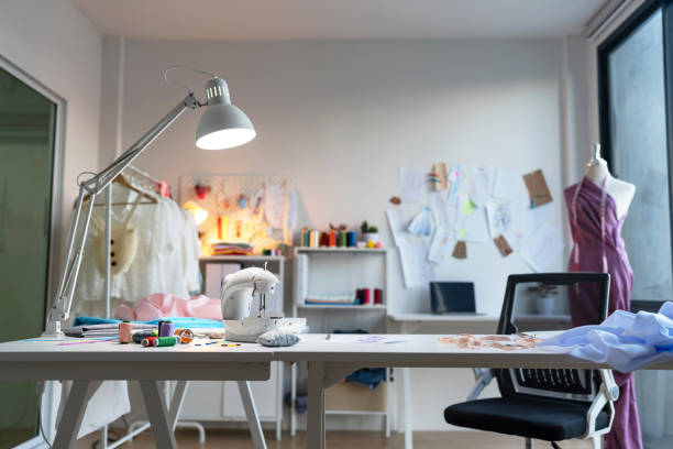 istock Fashion Design Studio, Workplace with sew manikins 1474632106