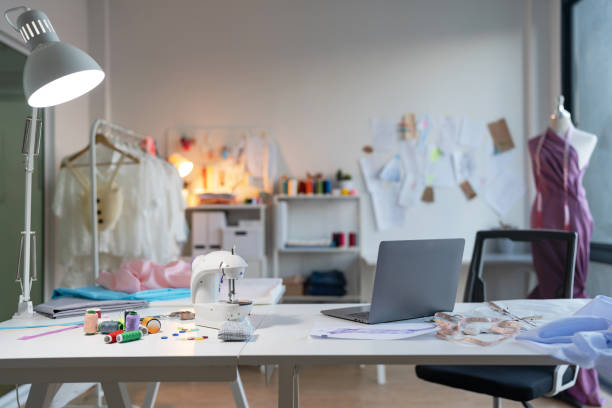 istock Fashion Design Studio, Workplace with sew manikins 1474632112