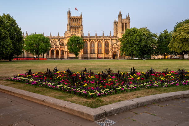 Bristol Cathedral UK Bristol’s beautiful and historic Cathedral is located on College Green in the West End of the city, UK bristol england stock pictures, royalty-free photos & images