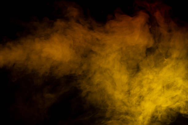 istock Orange and red steam on a black background. 1474640268