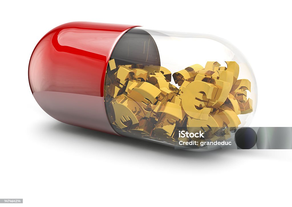 Píldora de Euro - Foto de stock de Antibiótico libre de derechos