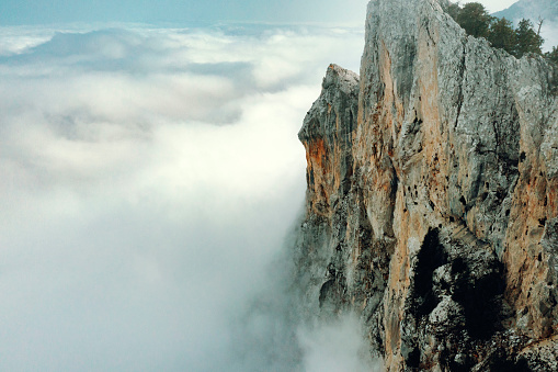 Mountains in clouds