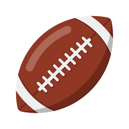 American football ball flat icon. Vector illustration. Eps 10.