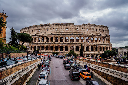 The Colosseum, also known as the Flavian Amphitheatre in Rome, Italy.