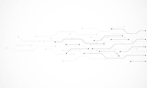 ilustrações, clipart, desenhos animados e ícones de textura da placa de circuito com conceito de tecnologia de comunicação. ilustração vetorial criativa - circuit board abstract boarding technology