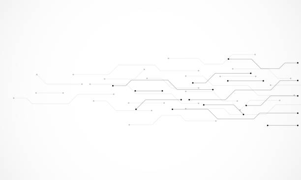 Circuit board texture with communication technology concept. Creative vector illustration Circuit board texture with communication technology concept. Creative vector illustration. chipboard stock illustrations