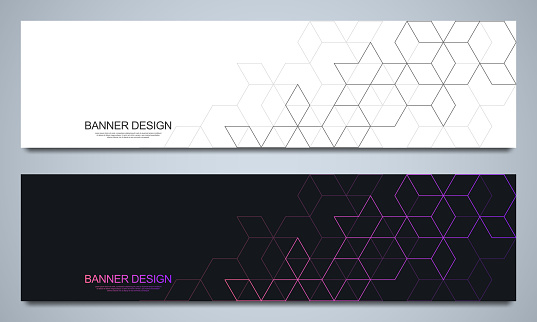 Vector illustration of abstract geometric background for a banner template or header design.