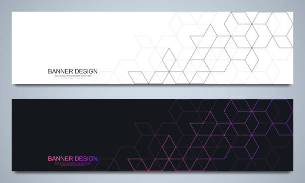Vector illustration of abstract geometric background for a banner template or header design Vector illustration of abstract geometric background for a banner template or header design. header footer template stock illustrations