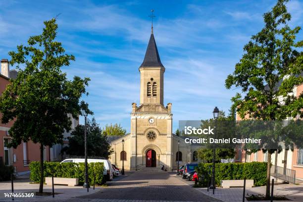 Stjacques Church In Montgeron France Stock Photo - Download Image Now - Church, Color Image, Essonne
