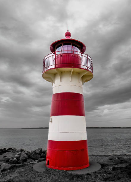 istock Beautiful red and white Light House - Landscape wide view 1474666796