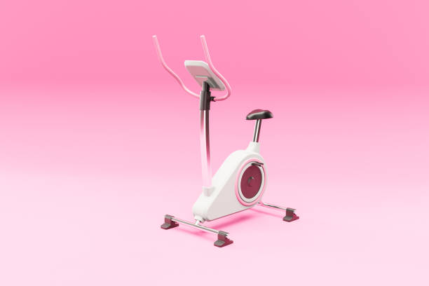istock 3D illustration. Exercise bike on an isolated background. 1474669807