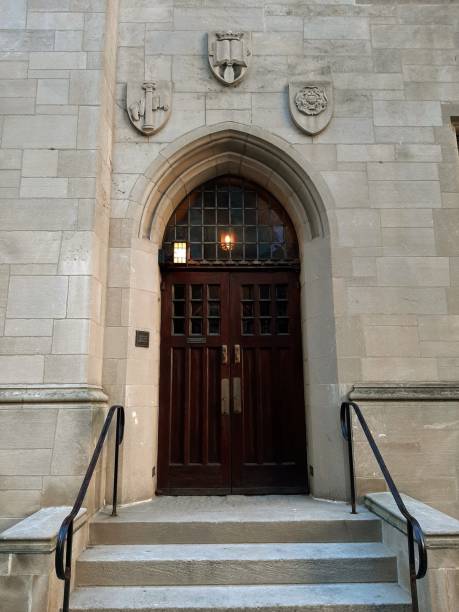 istock Arched Door with Stairs - Religious Building 1474672562