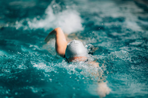 istock Recreational Front Crawl Swimming in The Pool. 1474676682