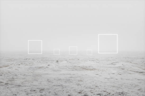 abstrakcyjny pusty zimowy krajobraz - weather time travel locations nature zdjęcia i obrazy z banku zdjęć