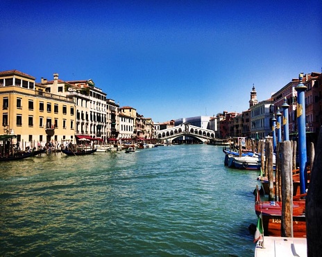 The Grand Canal is a channel in Venice, Italy.