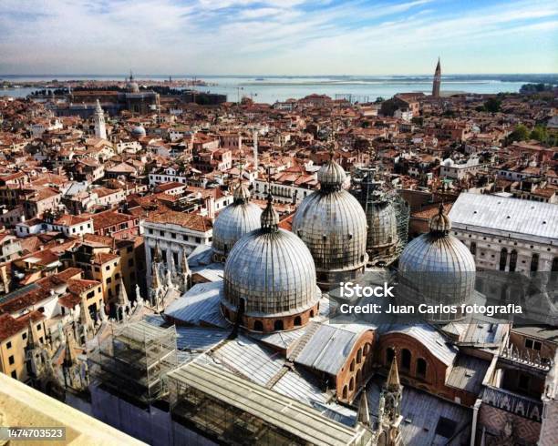 Domes Of Patriarchal Cathedral Basilica Of Saint Mark Venice Italy Stock Photo - Download Image Now