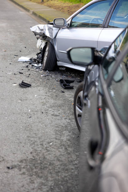 Traffic Accident City Street stock photo