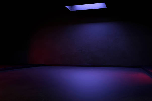 istock empty abstract industrial concrete interior. concrete floor and dark room. 3d illustration 1474723301