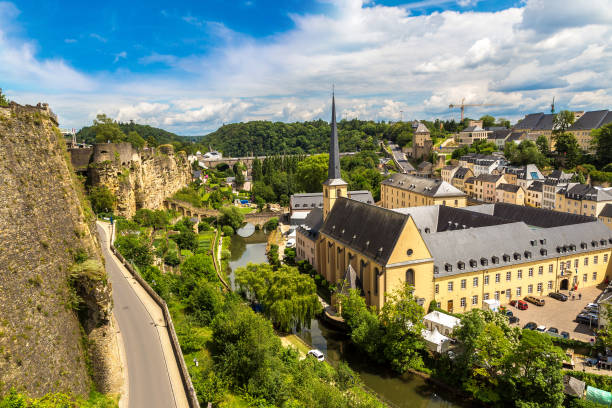 istock Panoramic cityscape of Luxembourg 1474735080