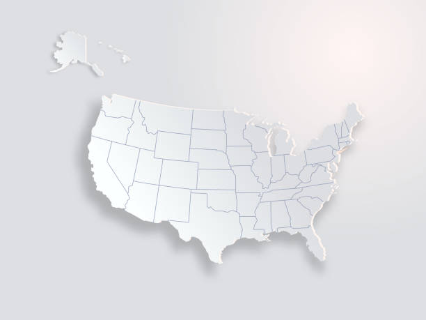 istock USA modern map with federal states on a gray background 1474735127