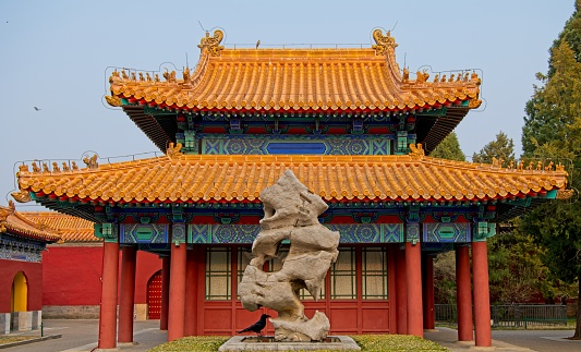 The Zhongshan Park (Chinese: 中山公园/中山公園) was a former imperial altar and now a public park that lies just southwest of the Forbidden City in the Imperial City, Beijing.\nOf all the gardens and parks surrounding the Forbidden City, such as the Beihai and Jingshan, Zhongshan is arguably the most centrally located of them all. The Zhongshan Park houses numerous pavilions, gardens, and imperial temples such as the Altar of Earth and Harvests or Altar of Land and Grain in some translations (Shejitan, 社稷坛), which was built in 1421 by the Yongle Emperor and it symmetrically opposite the Imperial Ancestral Temple, and it's where the emperors of Ming and Qing dynasties made offerings to the gods of earth and agriculture. The altar consists of a square terrace in the centre of the park.