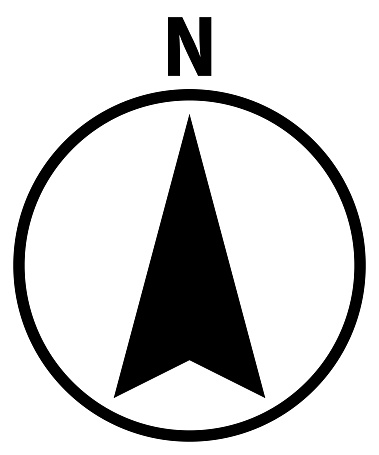 North Direction Icon For Map Stock Illustration - Download Image Now