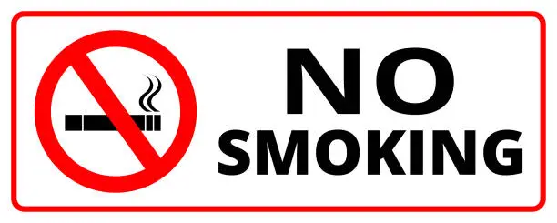 Vector illustration of No Smoking Sign Vector Illustration